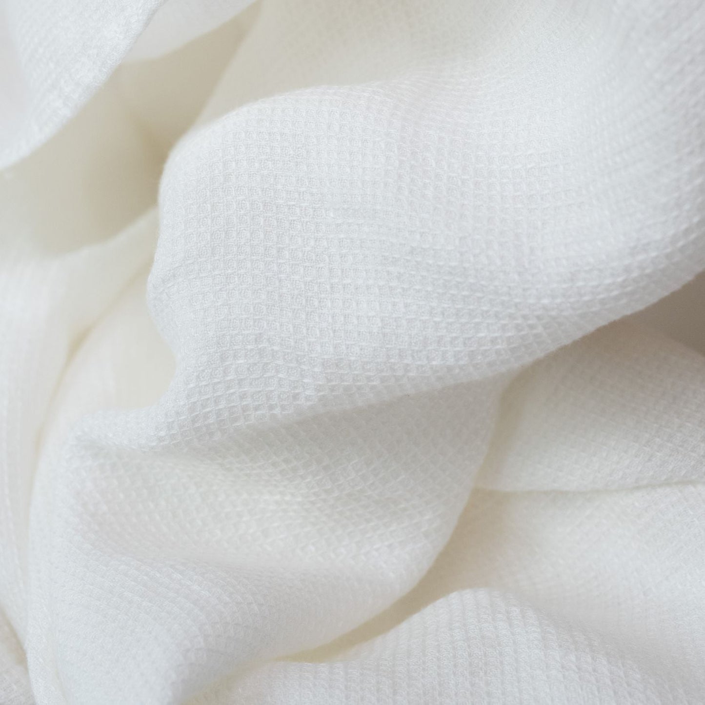 Honeycomb Fine Waffle Towel - White