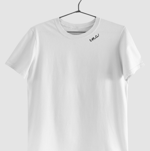 Embroidered Collar Organic Cotton T-shirt "Ema" (EE)