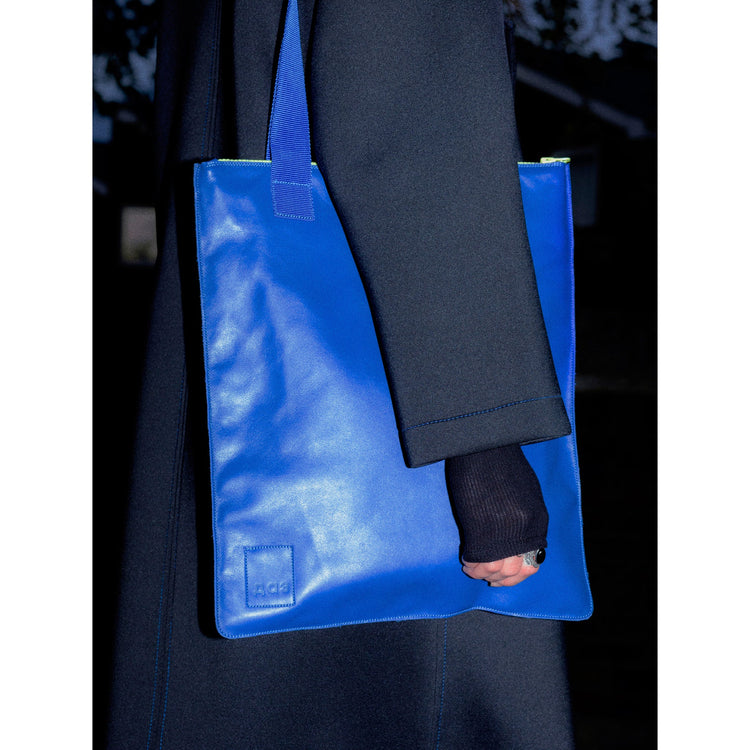 Handmade Leather Tote - Royal Blue