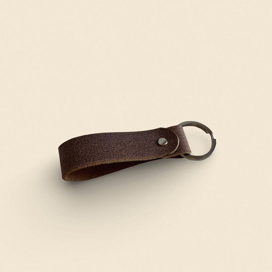 Handmade Leather Keychain - Bottom Loop