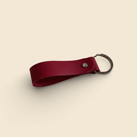 Handmade Leather Keychain - Bottom Loop