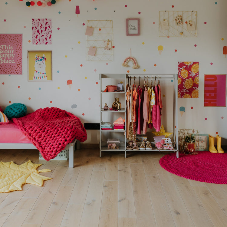 Clothing Rack with Shelves for Toddlers