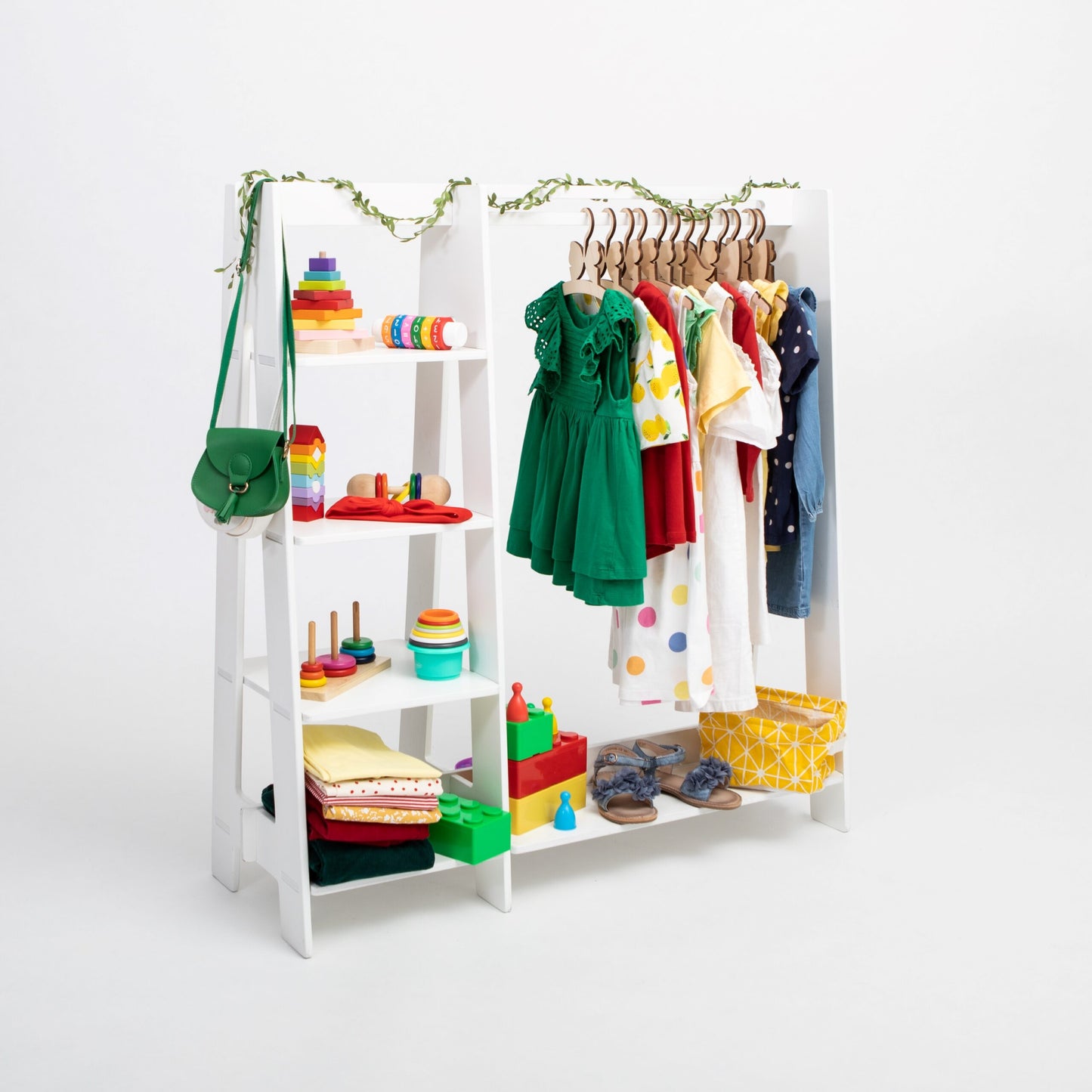 Clothing Rack with Shelves for Toddlers