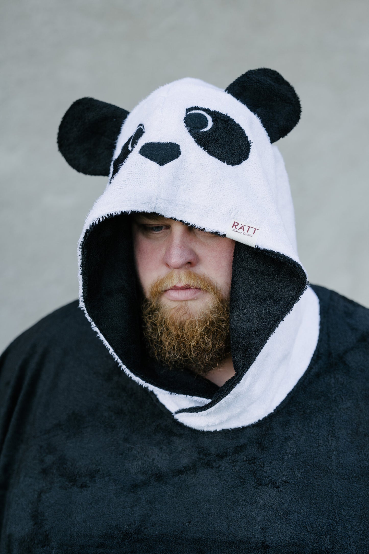 Unisex OEKO-TEX Bamboo Terry Poncho PANDA - For Adults