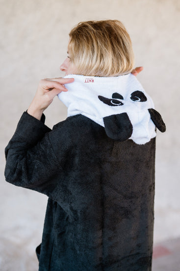 Unisex OEKO-TEX Bamboo Terry Poncho PANDA - For Adults