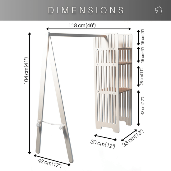 Kids Wooden Clothing Rack