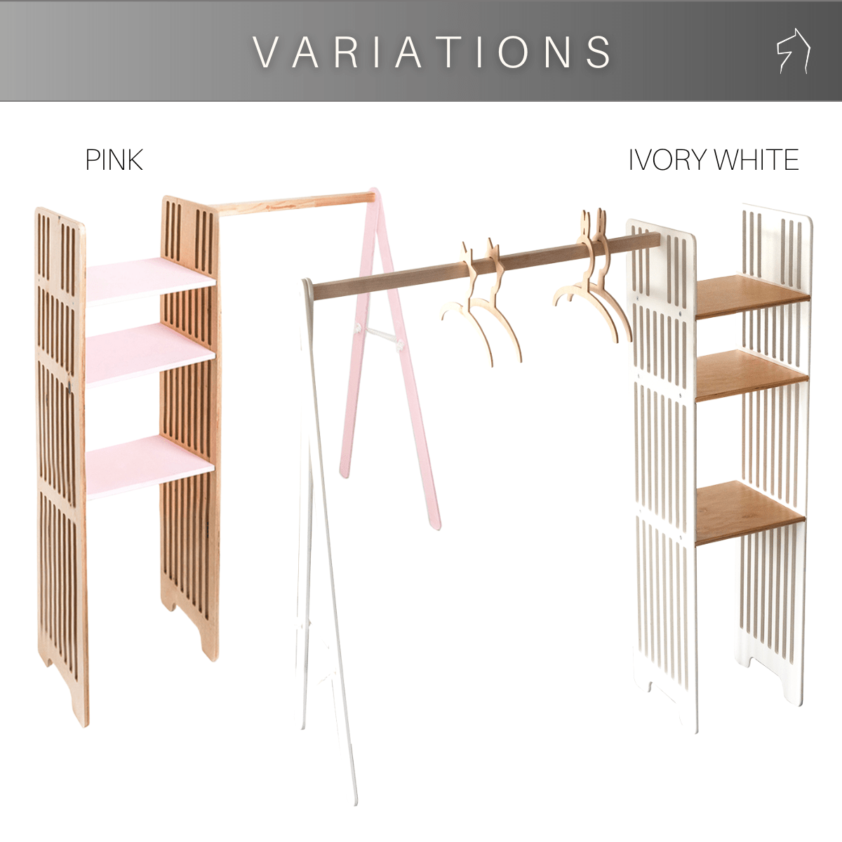 Kids Wooden Clothing Rack