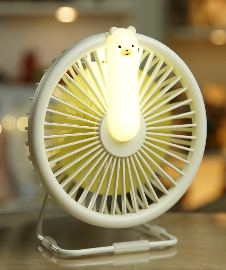 Little Bear Fan Lamp - White