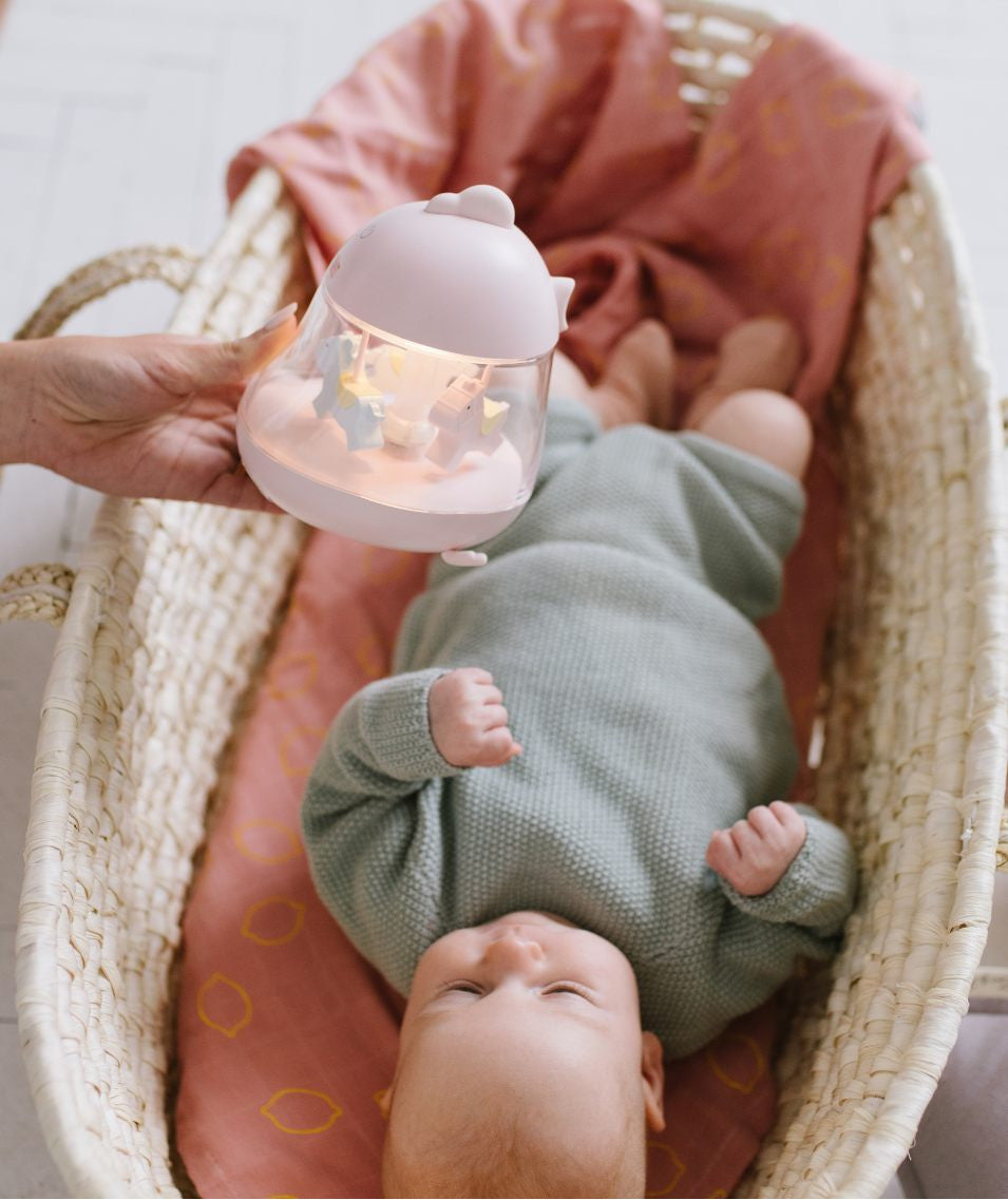 Lamp with Carousel and Music - Pink