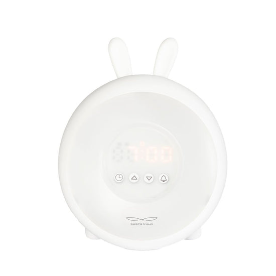 Rabbit Lamp with Alarm Clock – White