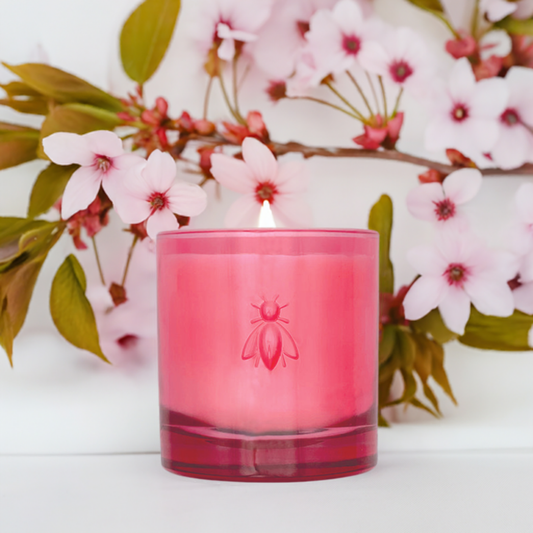 Cherry Blossom Bee Candle