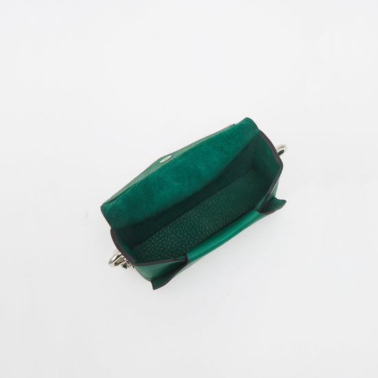 Handmade Leather Envelope Bag - Green