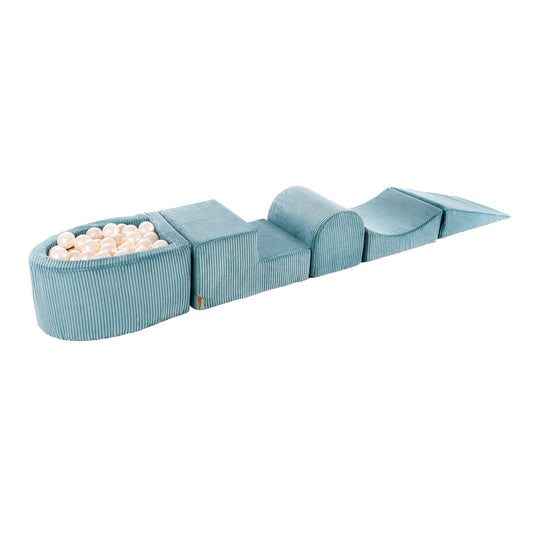 MeowBaby® Playset with Small Ball Pit - Turquoise & White Pearl