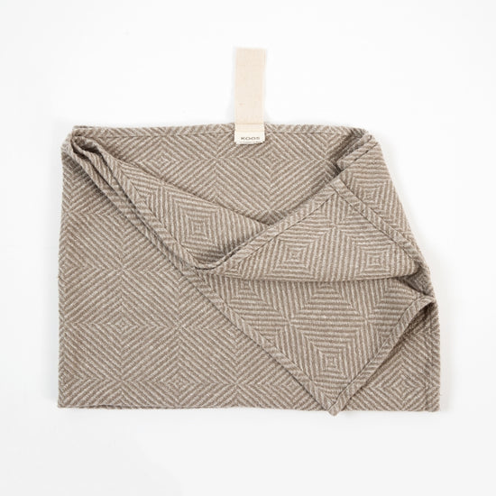 Big Linen Towel - Beige Fishbone