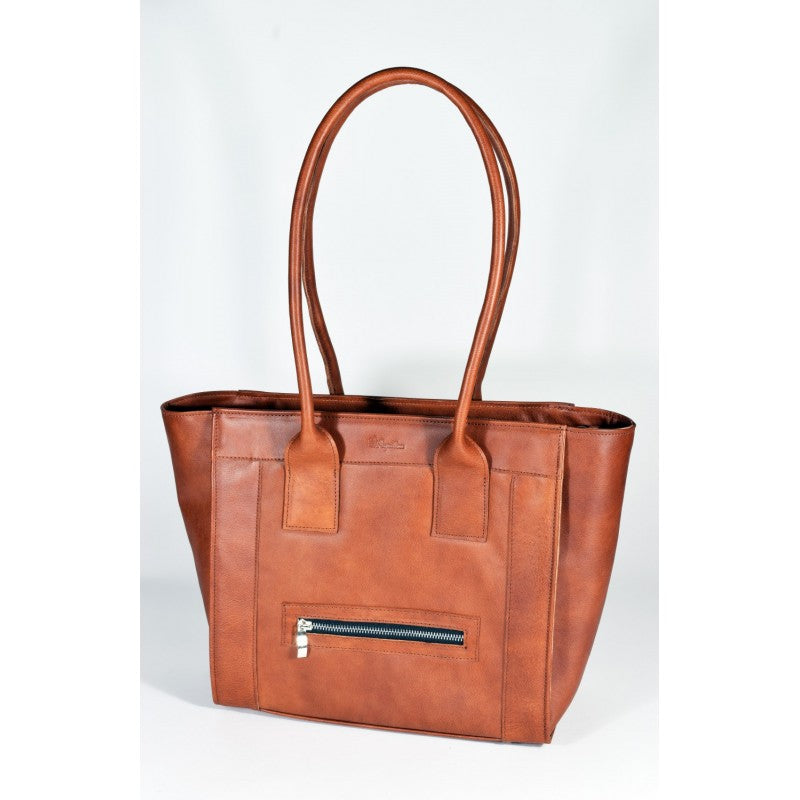 Leather Handbag No. 35-29 - Cognac