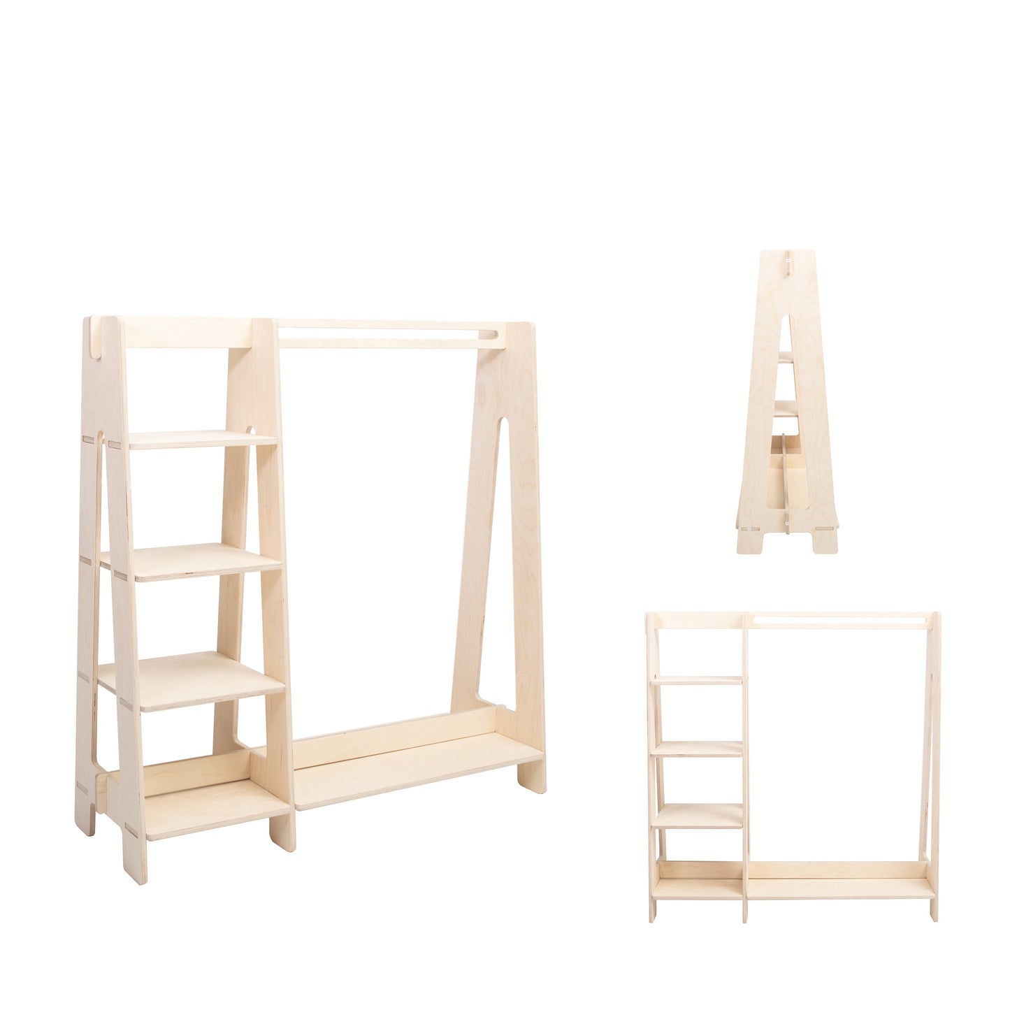 Clothing Rack with Shelves for Toddlers