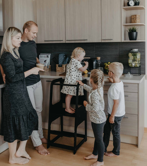 Montessori Helper Tower Step Stool / Kitchen Tower with BLACKBOARD