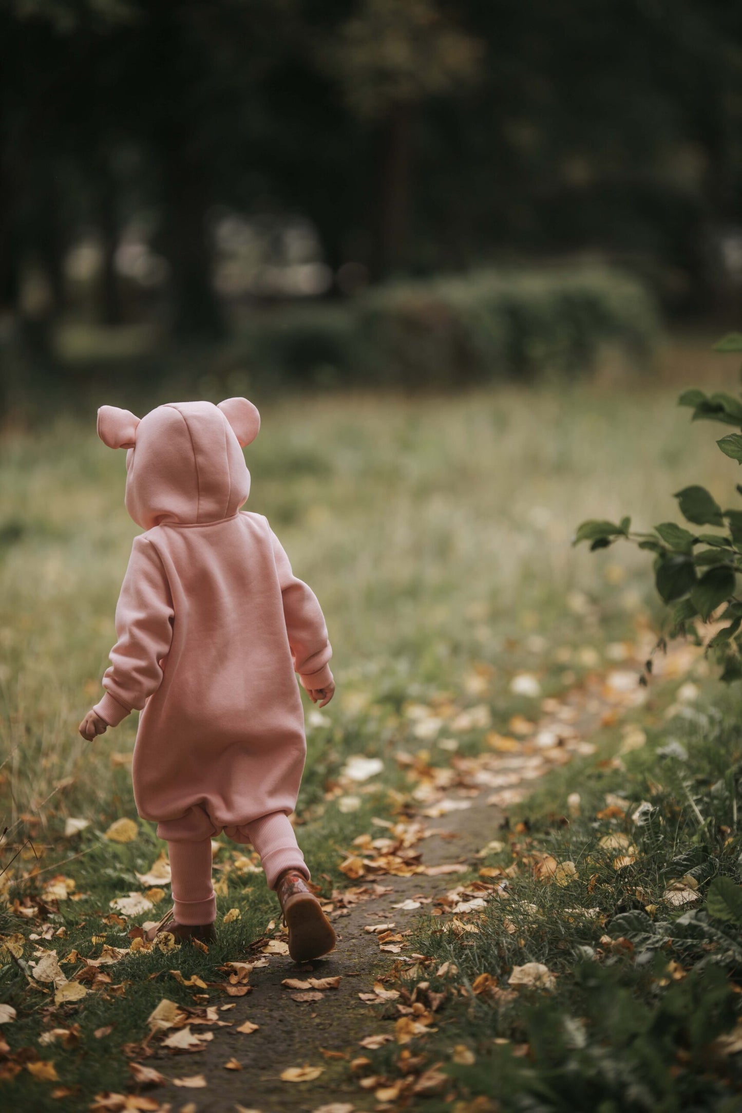 Eared Jumpsuit for Babies and Kids - Peach