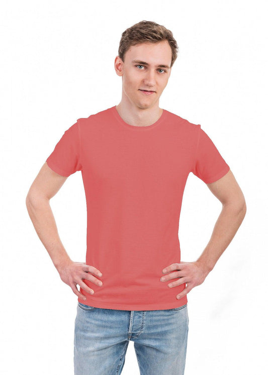 Tan-Through T-Shirt For Men - Coral