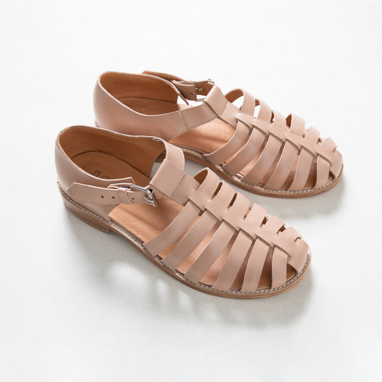 Handmade Leather Fisherman Sandals - Nude