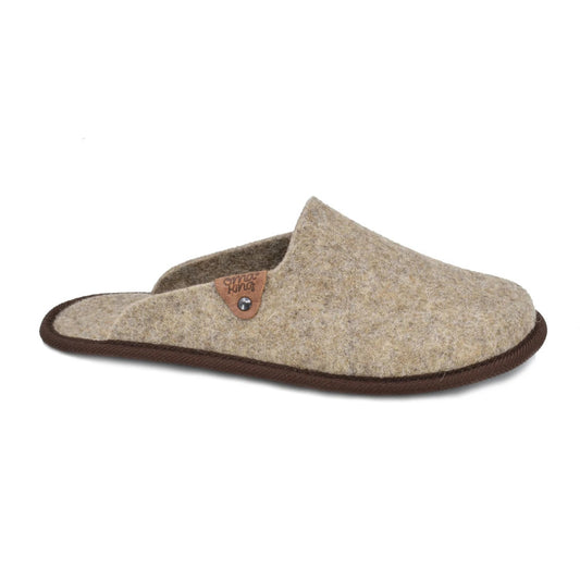 Natural felt slippers Pelsi - Brown