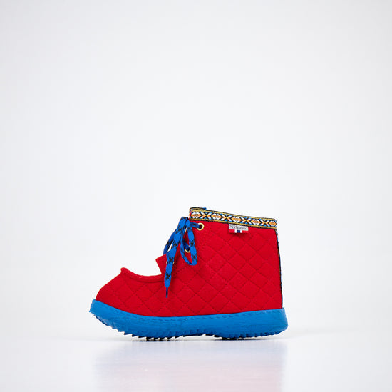 Nesna Lobben Felt Boots - Red