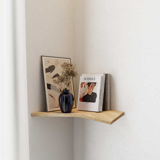 Wooden Corner Shelf - Edge