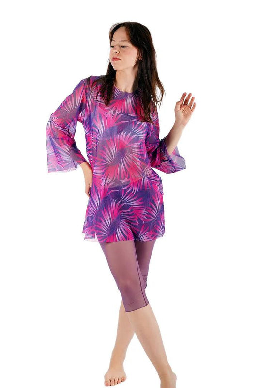 Tan-Through Tunic - Pink Tropics