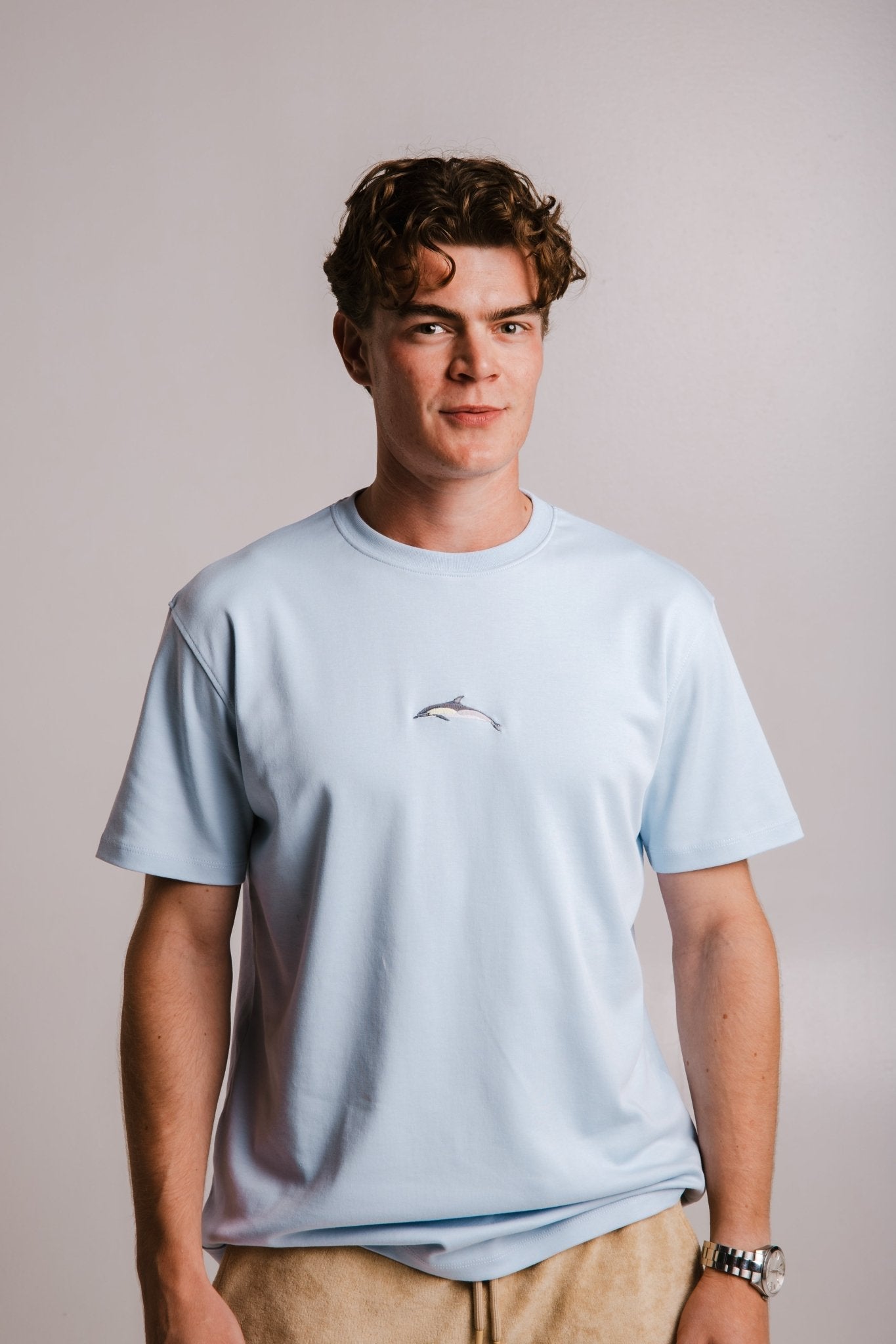 Dolphin Heavy T-shirt - Light Blue