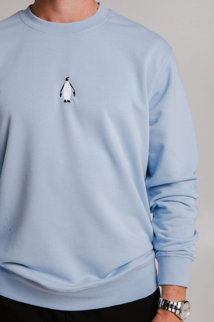 Emperor Penguin Soft Fleece Sweatshirt - Light Blue