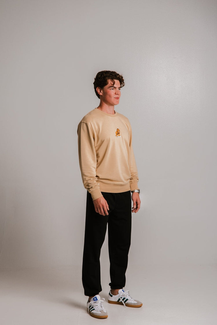 Lion Soft Fleece Sweatshirt - Light Brown