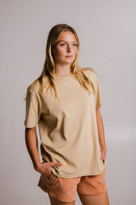 Panda Heavy T-shirt - Light Brown