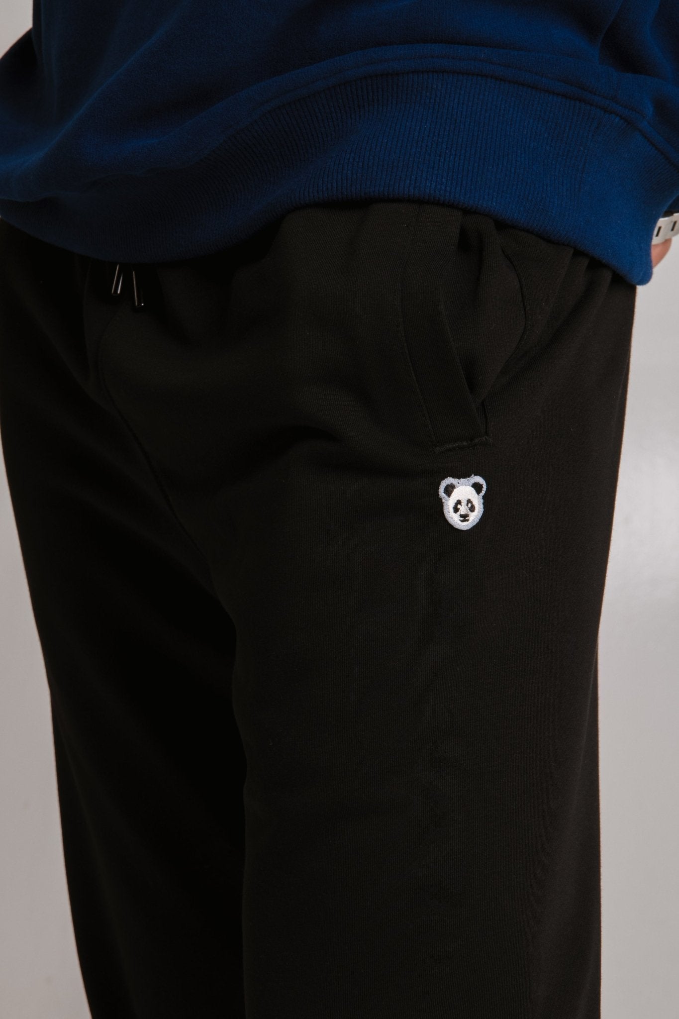 Panda Soft Fleece Sweatpants - Black