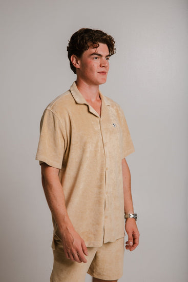 Panda Terry Shirt - Light Brown