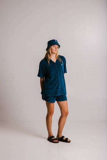 Panda Terry Shirt - Navy Blue