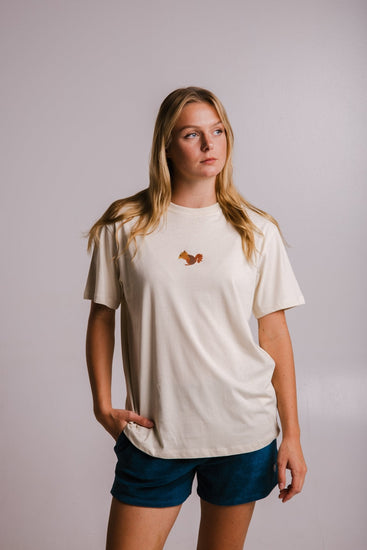 Squirrel T-shirt - Parchment