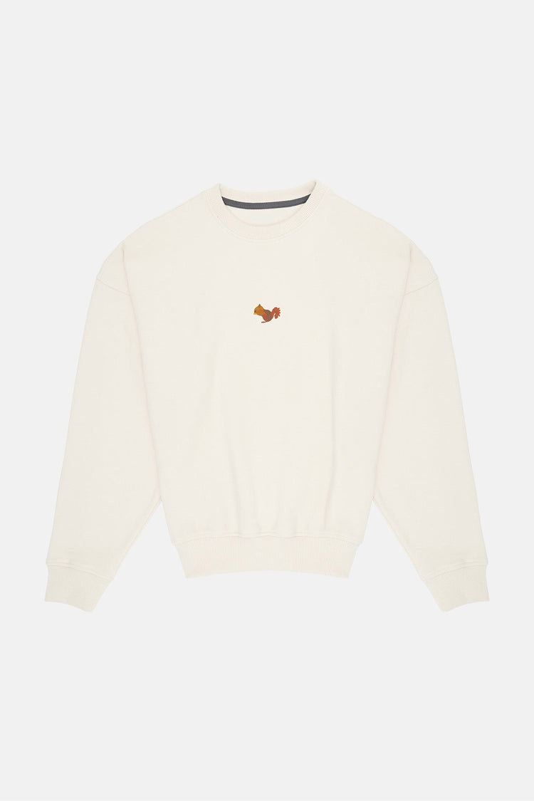 Squirrel Sweatshirt - Cream