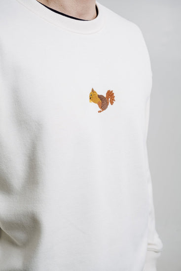 Squirrel Sweatshirt - Cream