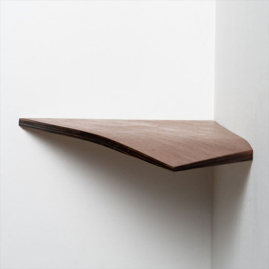 Wooden Corner Shelf - Edge