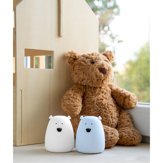 Set of 2 Mini Bear Lights - White and Arctic Blue